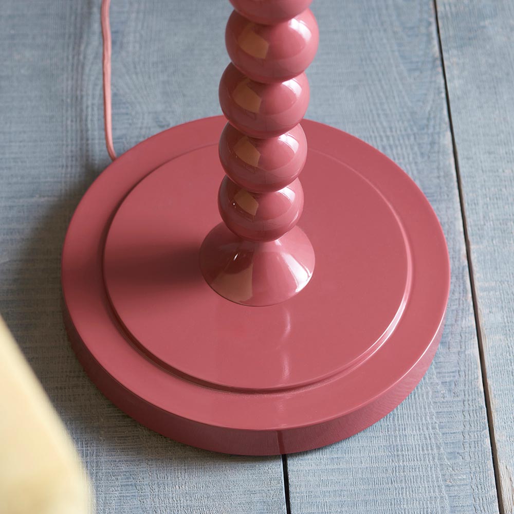 Gloss Pink Higgledy & Ikat 35cm Coral pink shade - Comet Lighting