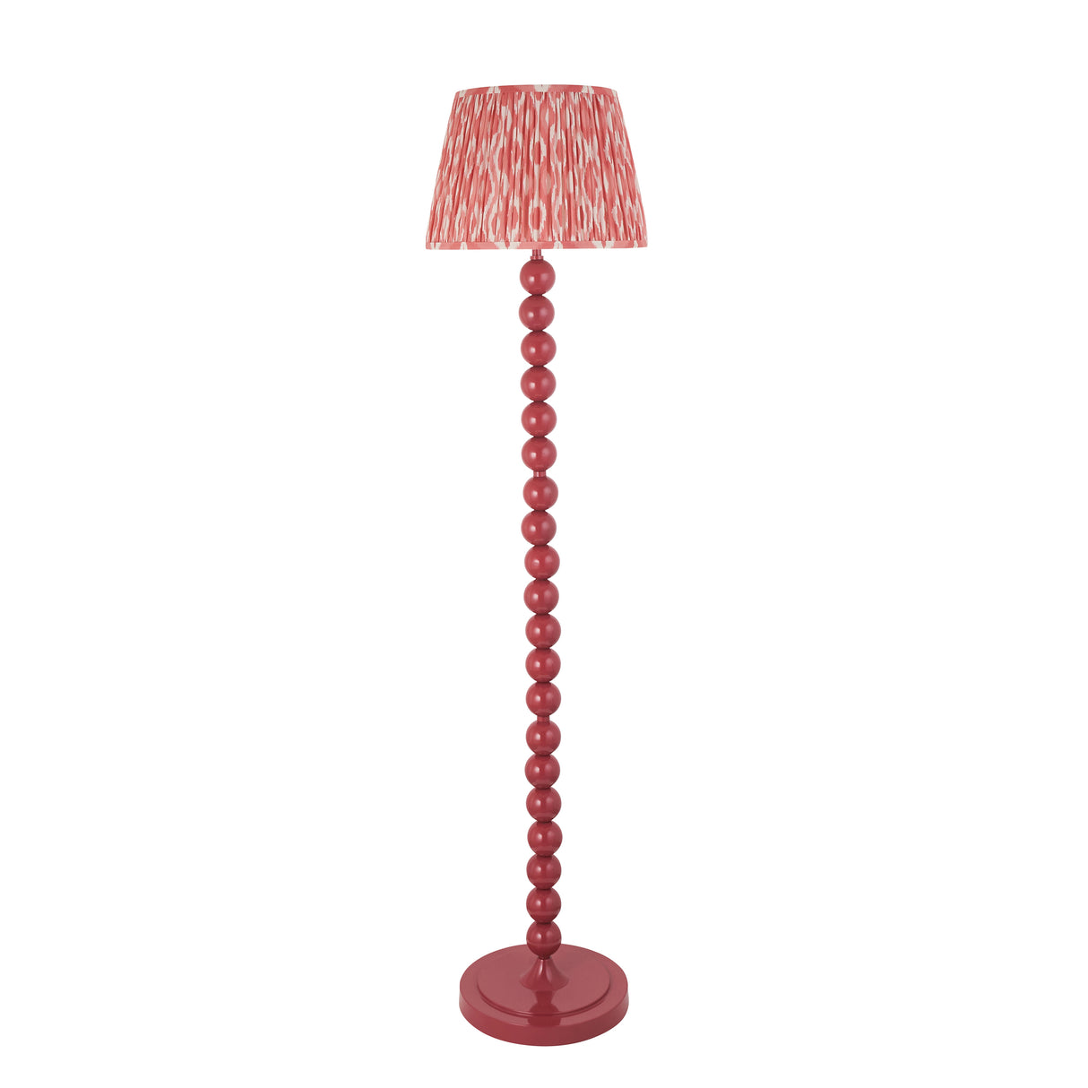 Gloss Pink Higgledy & Ikat 35cm Coral pink shade - Comet Lighting