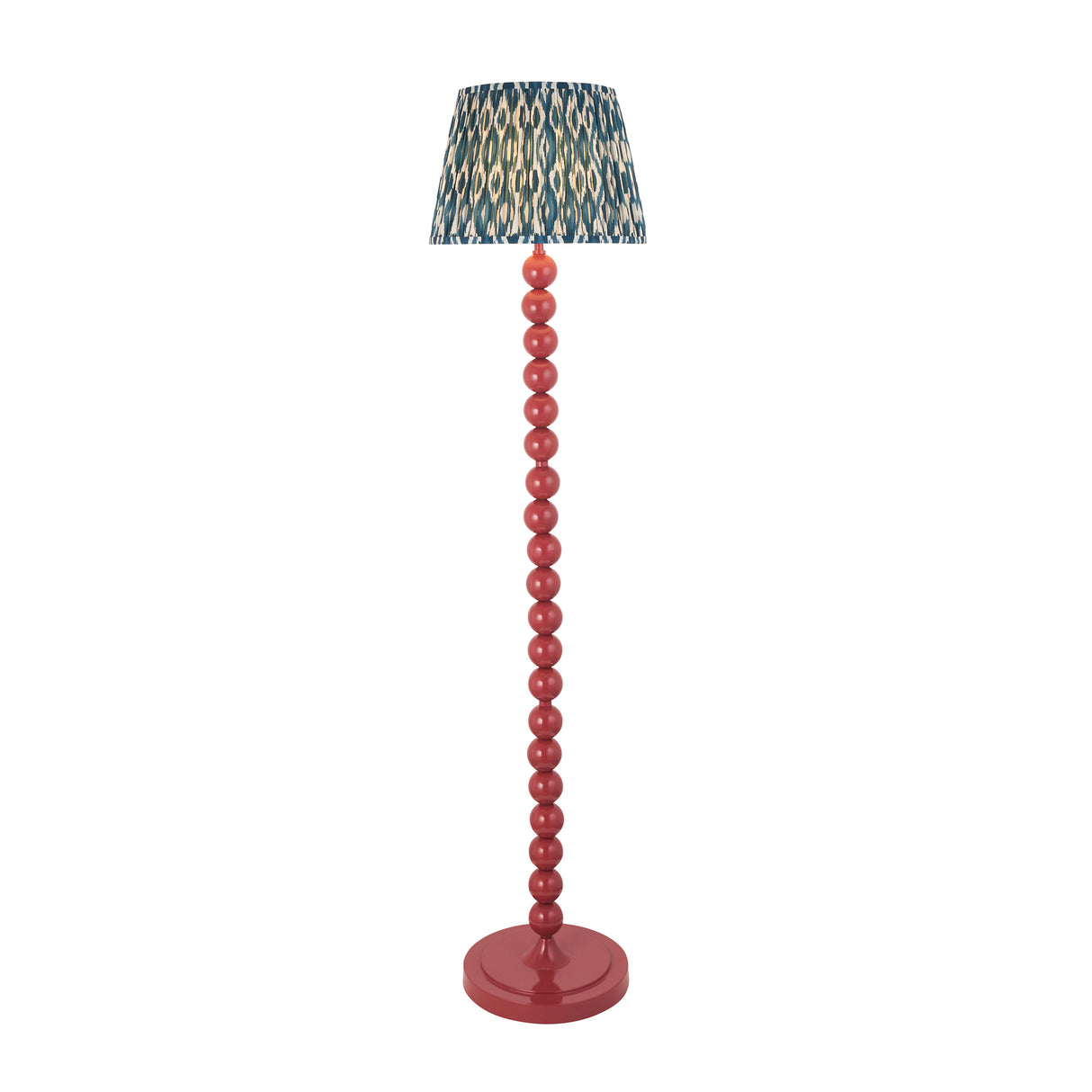Gloss Pink Higgledy & Ikat 35cm Marlin blue shade - Comet Lighting
