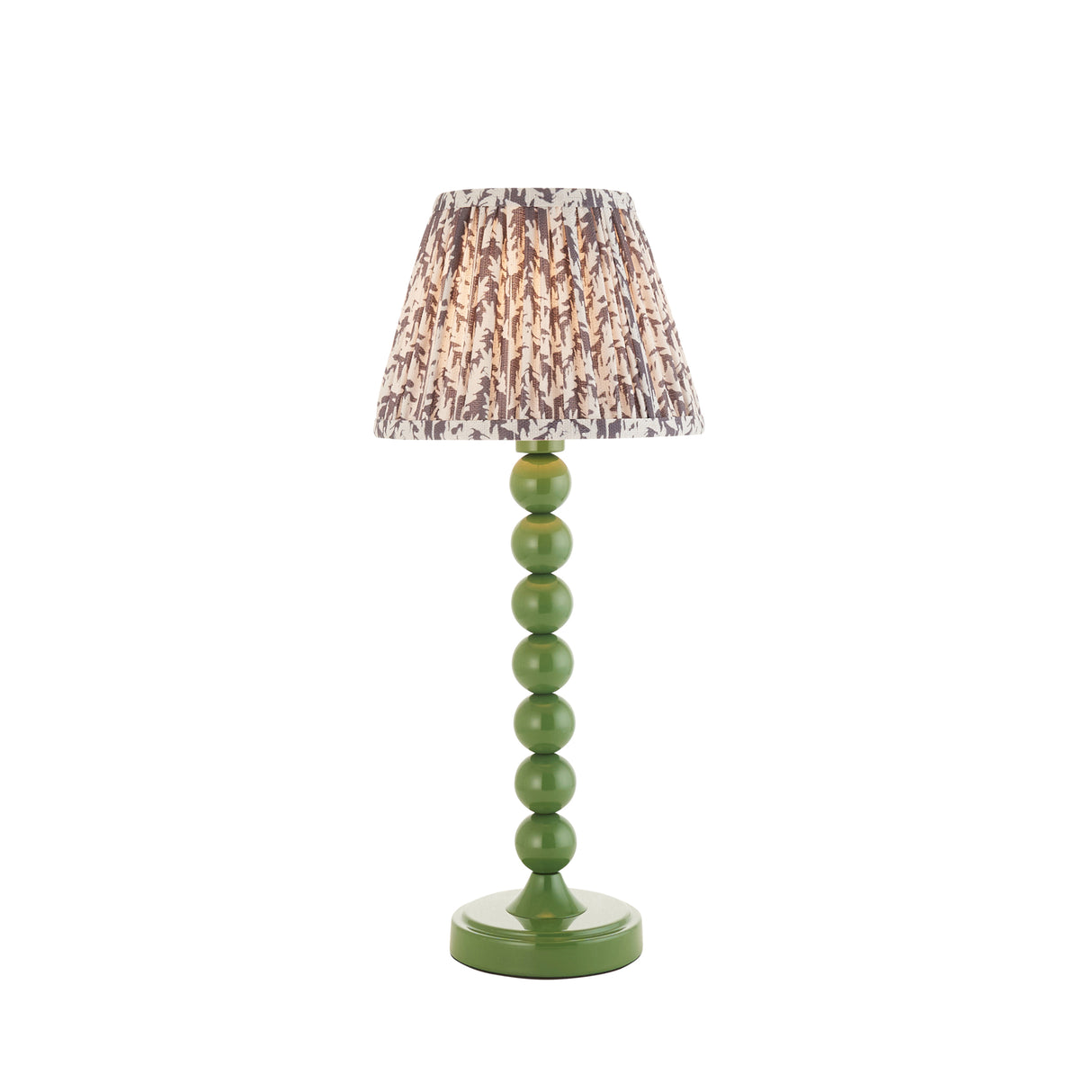 Gloss Green Higgledy & Leaf 20cm Pearl grey shade - Comet Lighting