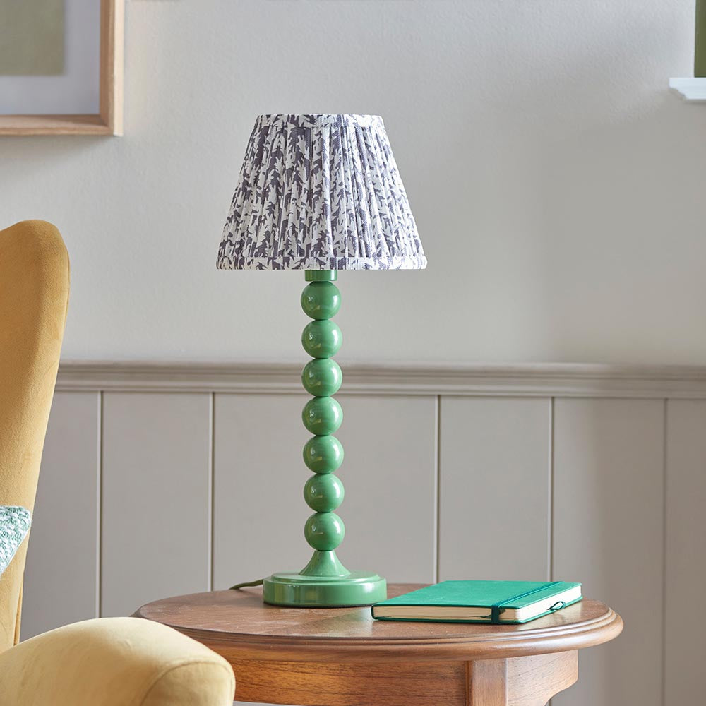 Gloss Green Higgledy & Leaf 20cm Pearl grey shade - Comet Lighting