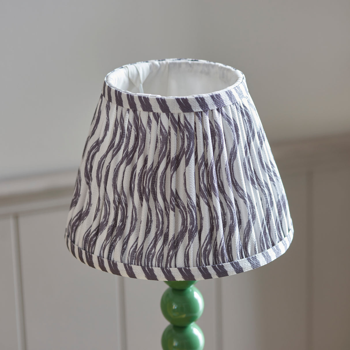 Gloss Green Higgledy & Ripple 20cm Pearl grey shade - Comet Lighting