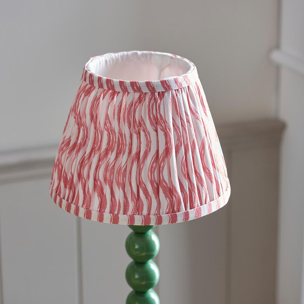 Gloss Green Higgledy & Ripple 20cm Coral pink shade - Comet Lighting