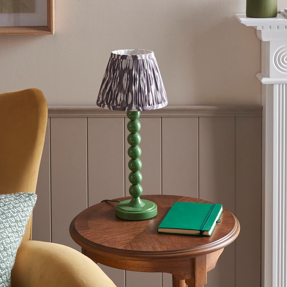 Gloss Green Higgledy & Ikat 20cm Pearl grey shade - Comet Lighting