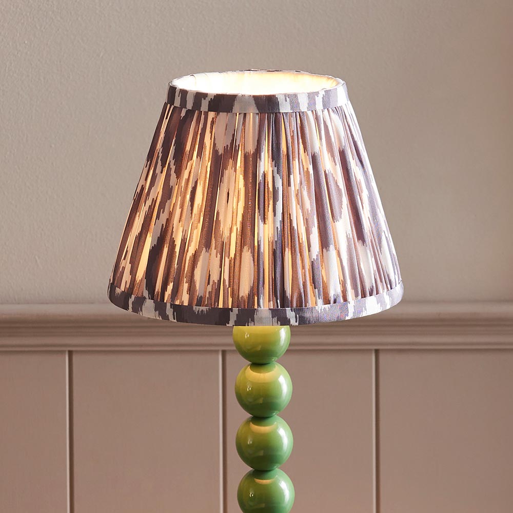 Gloss Green Higgledy & Ikat 20cm Pearl grey shade - Comet Lighting
