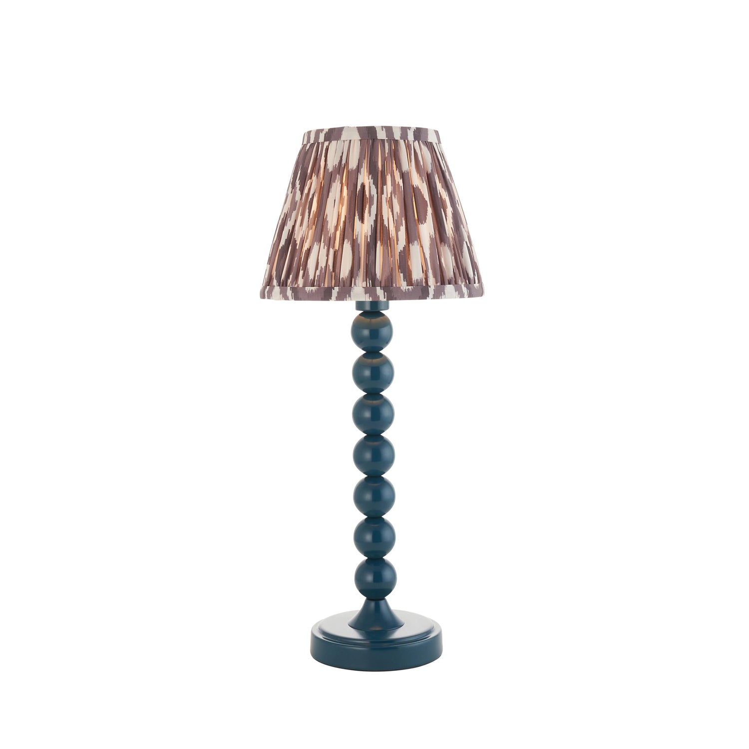Gloss Blue Higgledy & Ikat 20cm Pearl grey shade - Comet Lighting