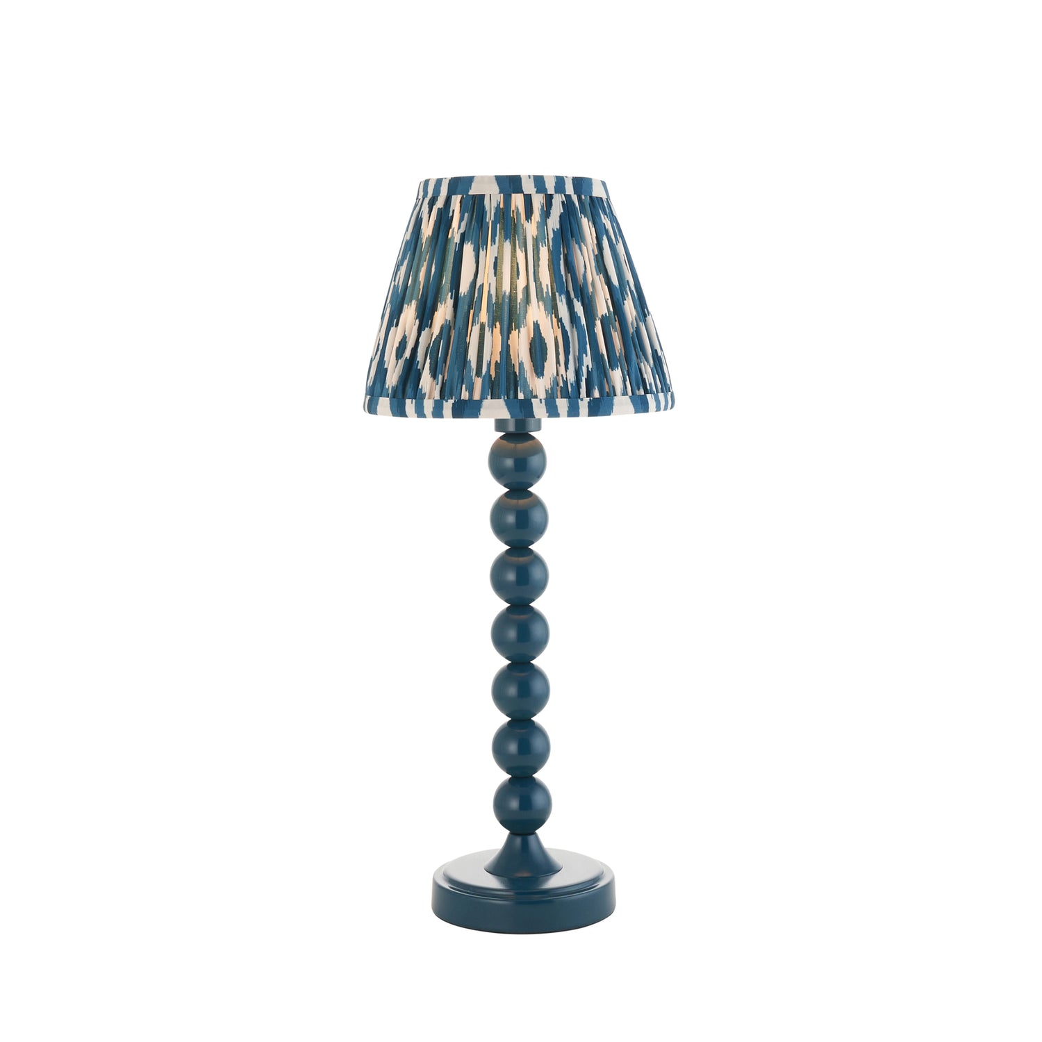 Gloss Blue Higgledy & Ikat 20cm Marlin blue shade - Comet Lighting