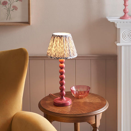 Gloss Pink Higgledy & Leaf 20cm Pearl grey shade - Comet Lighting