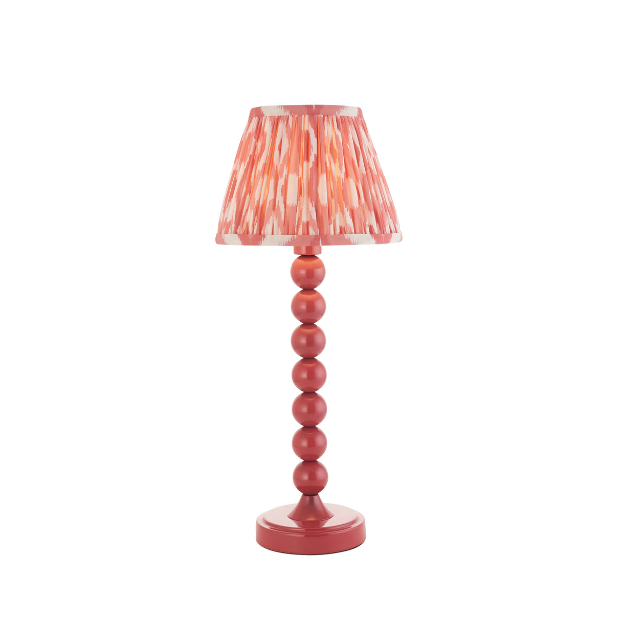Gloss Pink Higgledy & Ikat 20cm Coral pink shade - Comet Lighting
