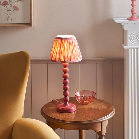 Gloss Pink Higgledy & Ikat 20cm Coral pink shade - Comet Lighting