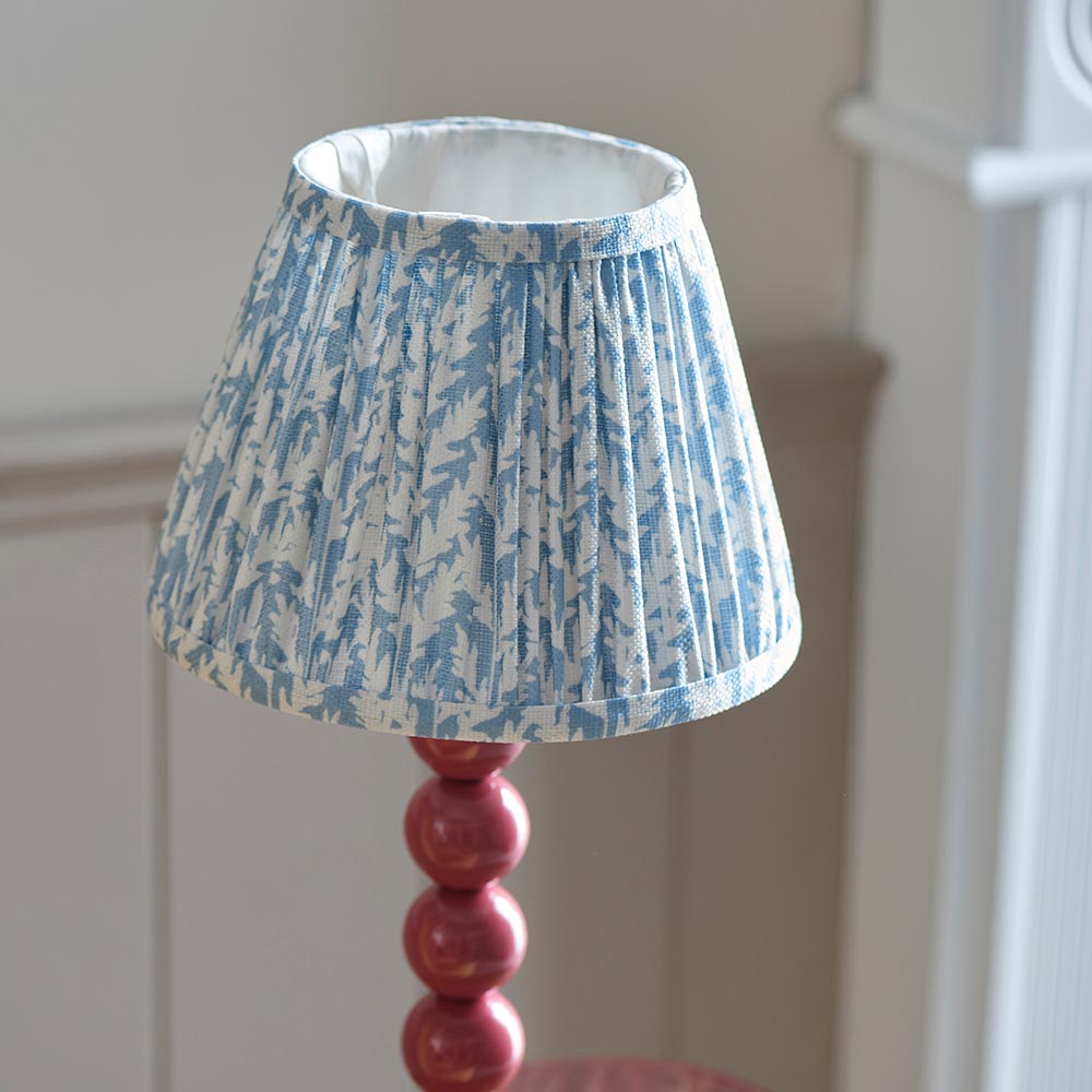 Gloss Pink Higgledy & Leaf 20cm Shell bay blue shade - Comet Lighting