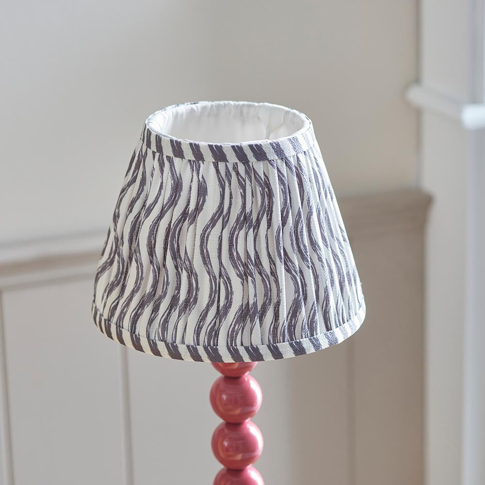 Gloss Pink Higgledy & Ripple 20cm Pearl grey shade - Comet Lighting