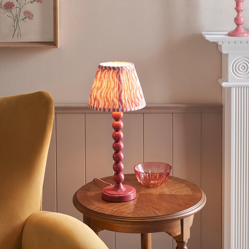 Gloss Pink Higgledy & Ripple 20cm Coral pink shade - Comet Lighting