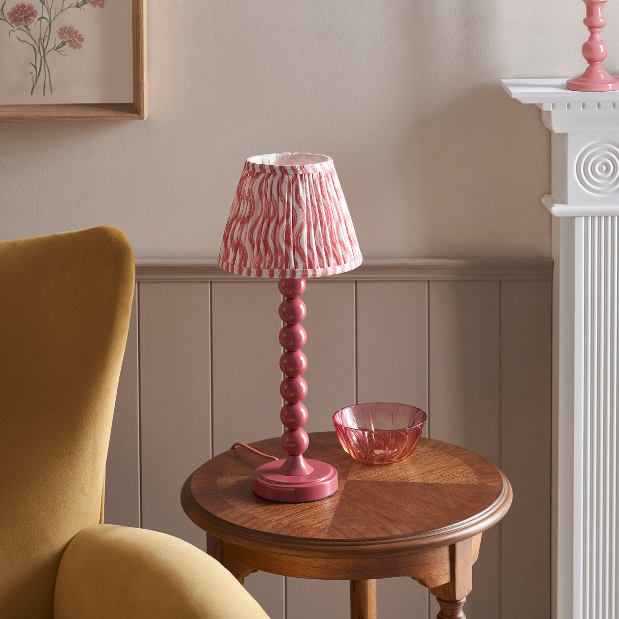 Gloss Pink Higgledy & Ripple 20cm Coral pink shade - Comet Lighting