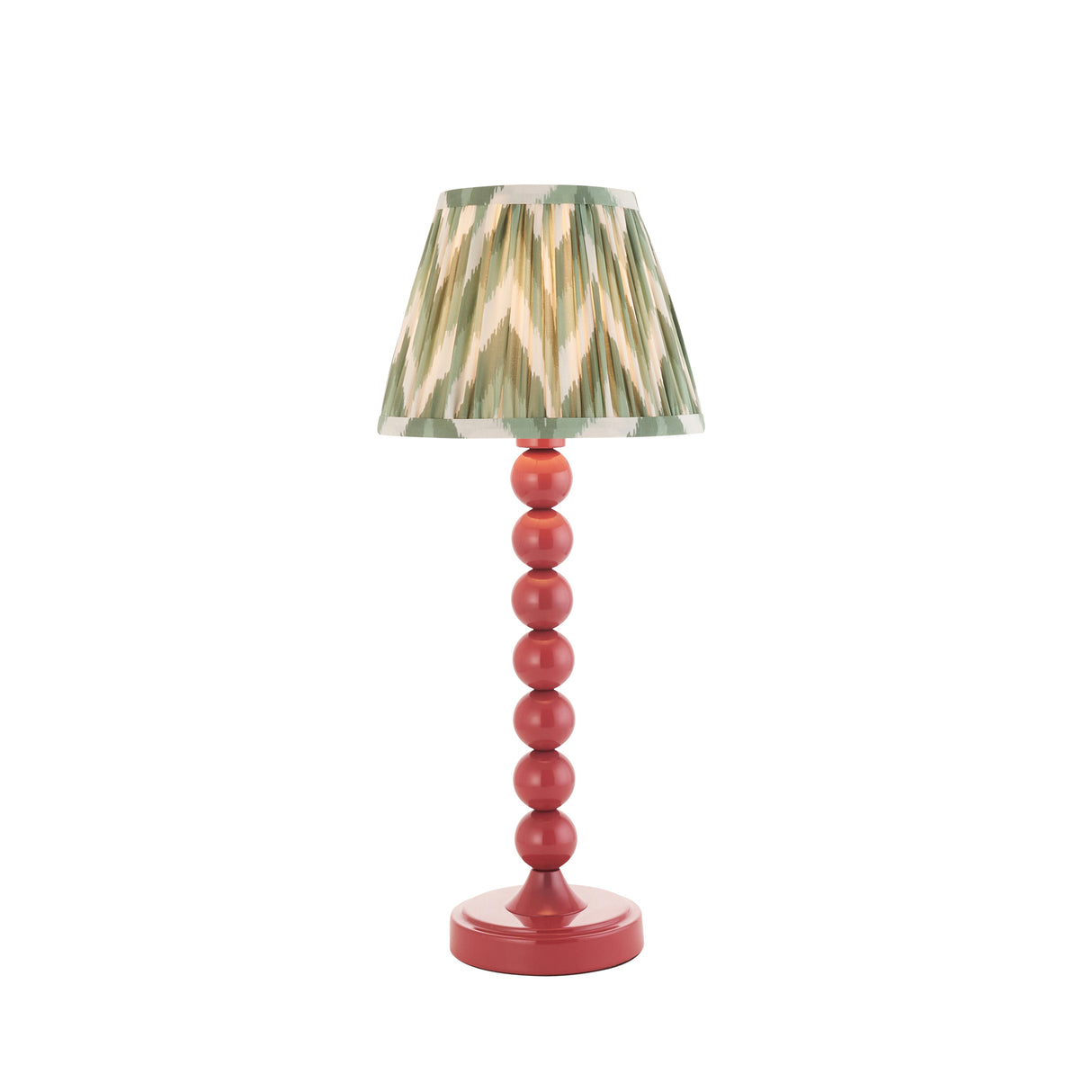 Gloss Pink Higgledy & Zigzag 20cm Cotswold green shade - Comet Lighting