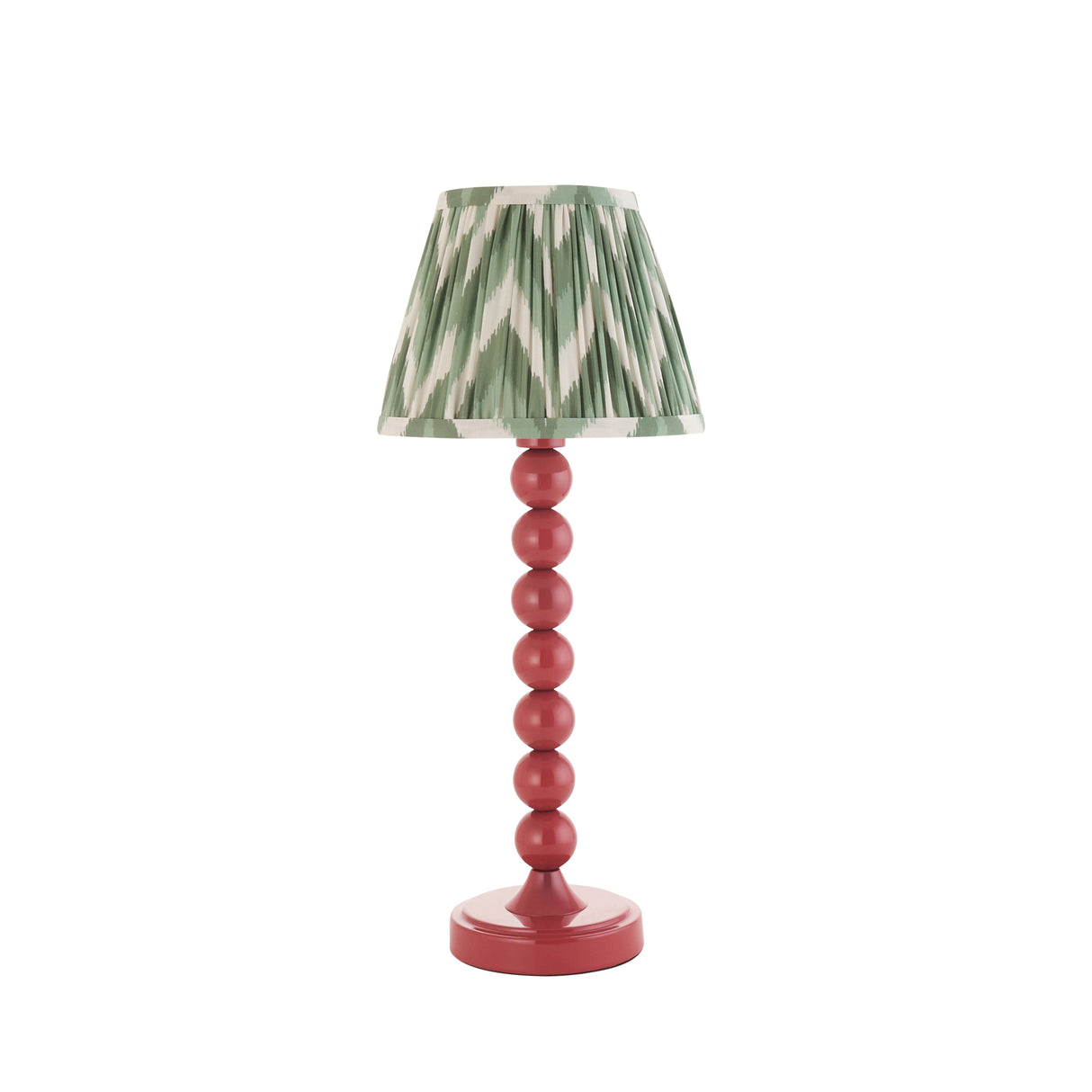 Gloss Pink Higgledy & Zigzag 20cm Cotswold green shade - Comet Lighting
