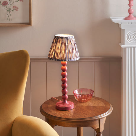Gloss Pink Higgledy & Ikat 20cm Pearl grey shade - Comet Lighting