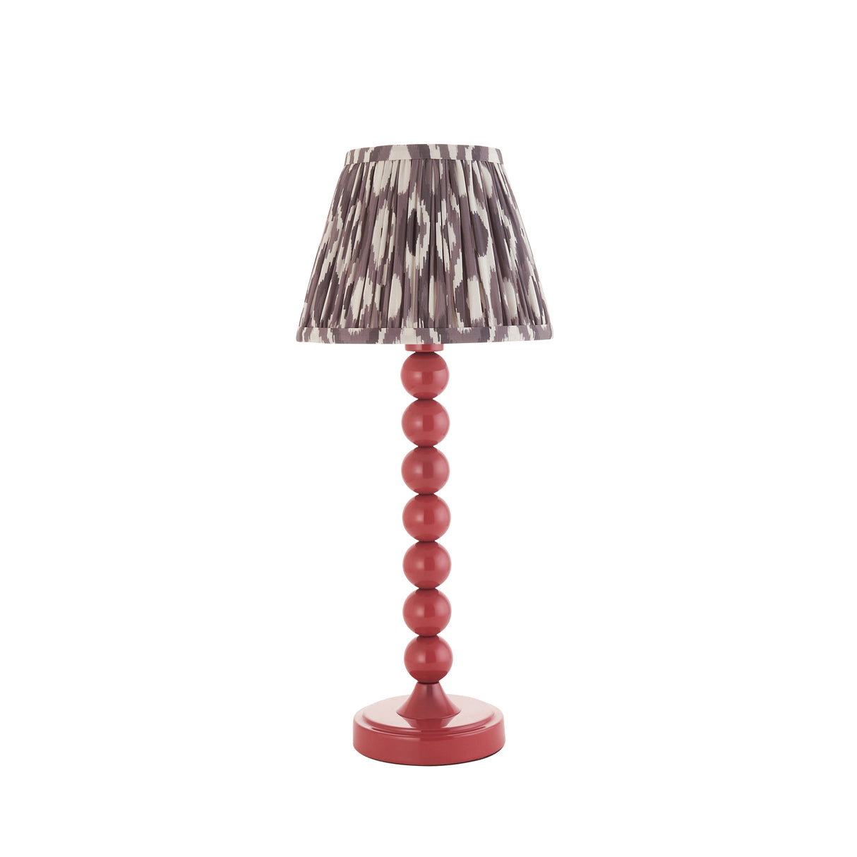 Gloss Pink Higgledy & Ikat 20cm Pearl grey shade - Comet Lighting
