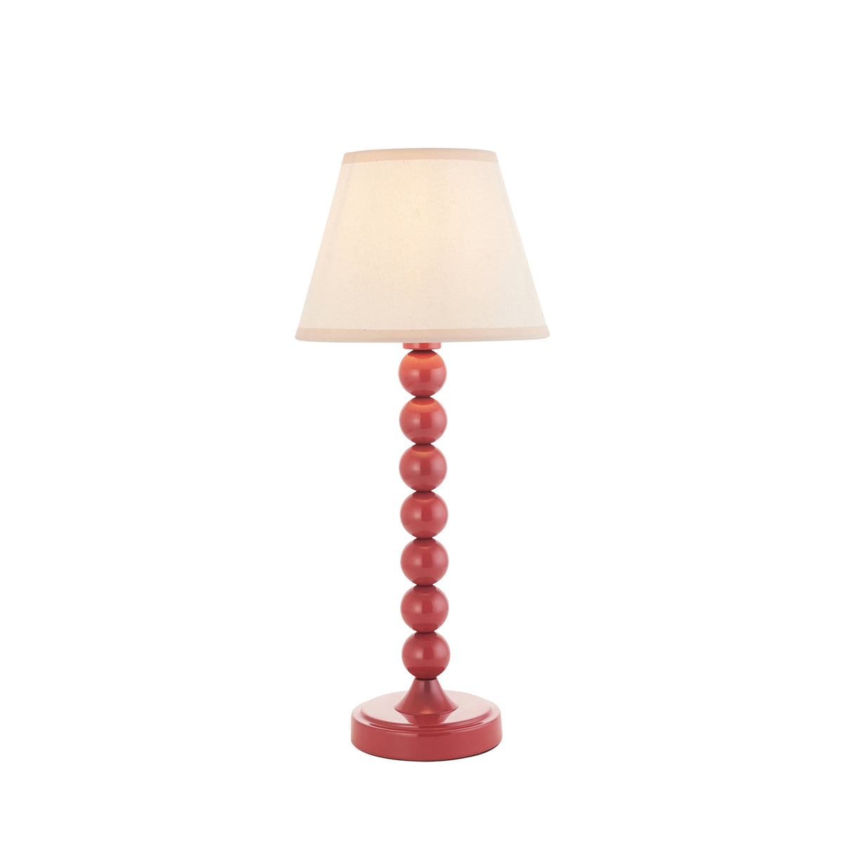 Gloss Pink Higgledy & Ivy 20cm Vintage white shade - Comet Lighting