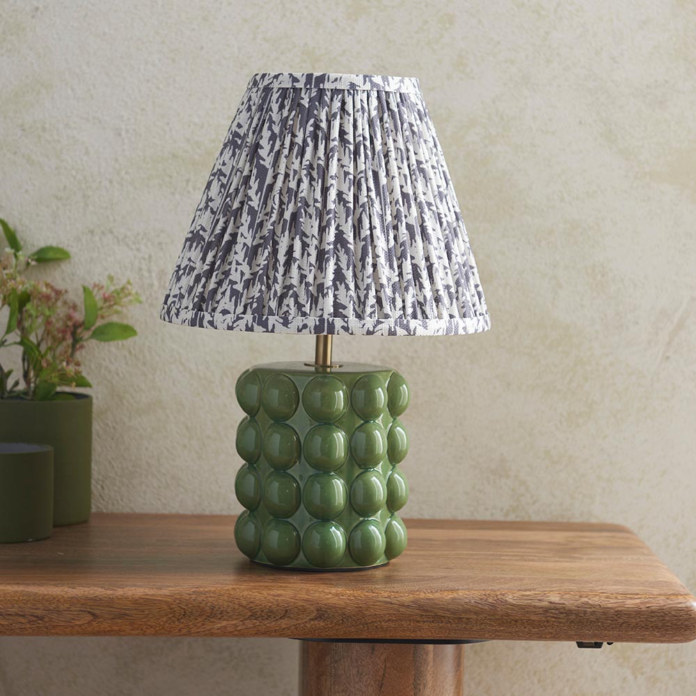 Bobble & Leaf 25cm Pearl grey shade - Comet Lighting