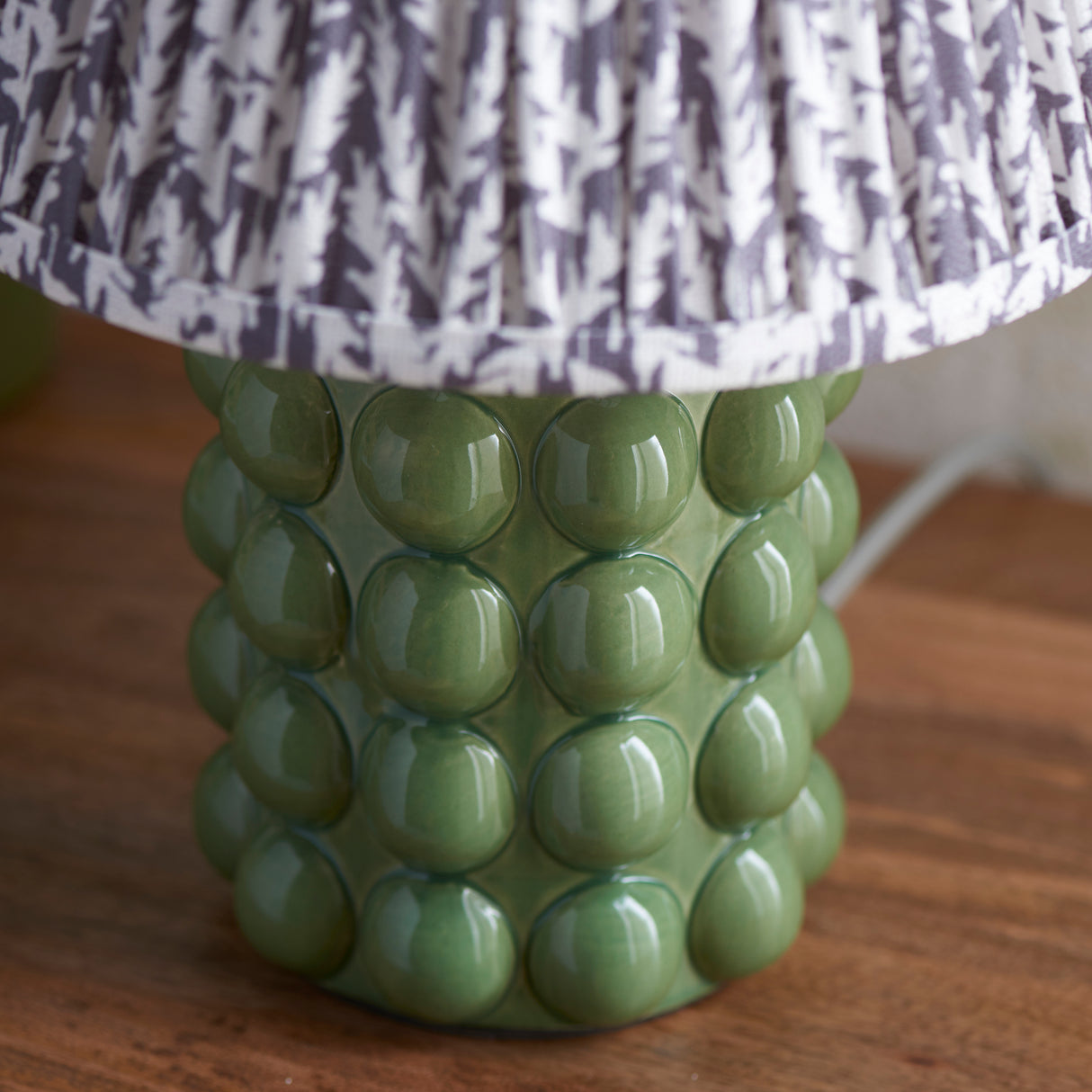 Bobble & Leaf 25cm Pearl grey shade - Comet Lighting