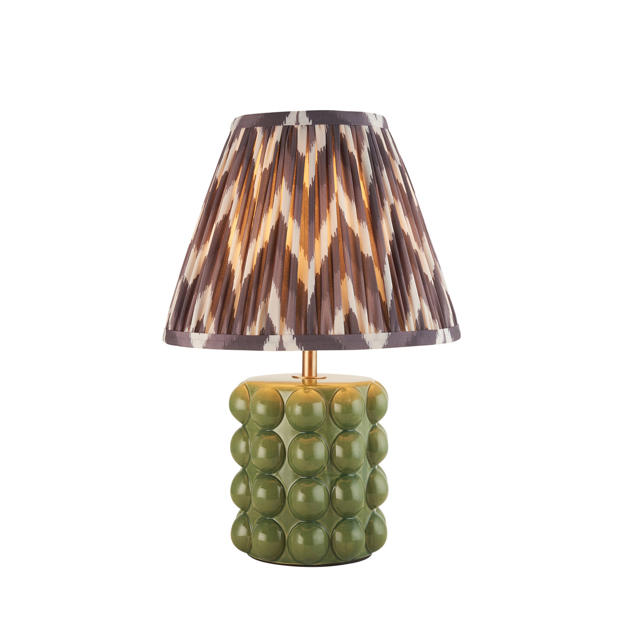 Bobble & Zigzag 25cm Pearl grey shade - Comet Lighting