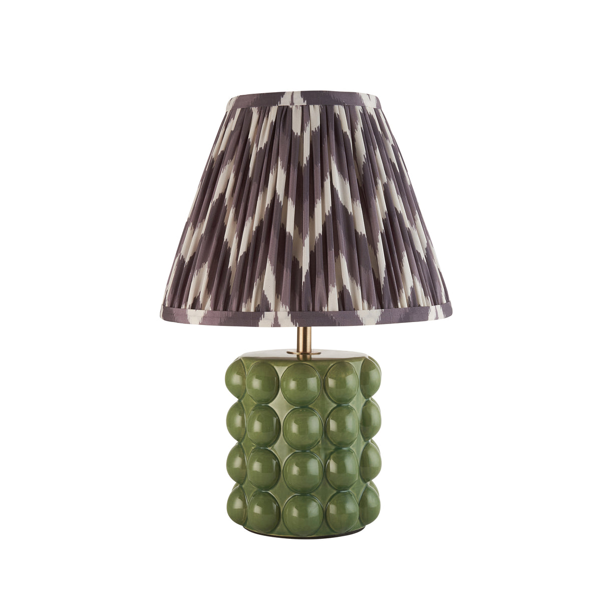 Bobble & Zigzag 25cm Pearl grey shade - Comet Lighting