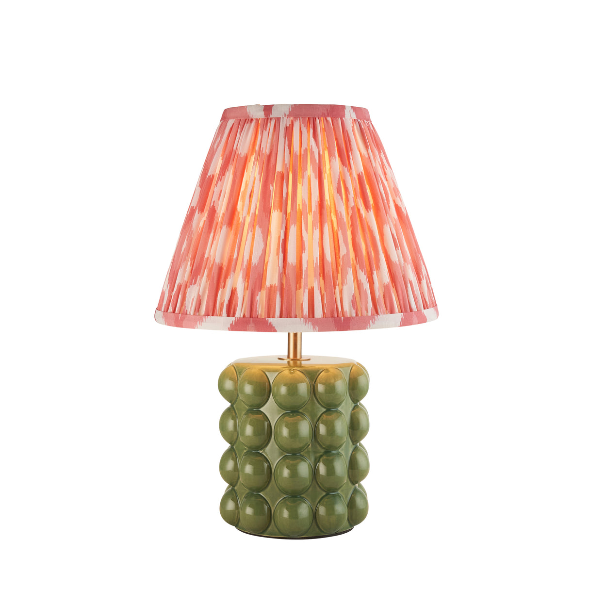 Bobble & Ikat 25cm Coral pink shade - Comet Lighting