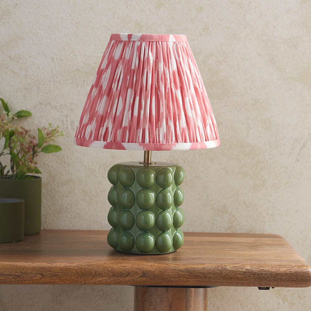 Bobble & Ikat 25cm Coral pink shade - Comet Lighting