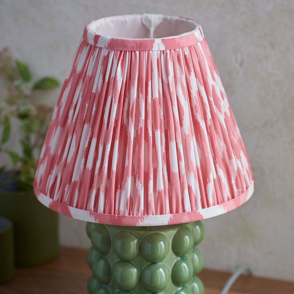 Bobble & Ikat 25cm Coral pink shade - Comet Lighting