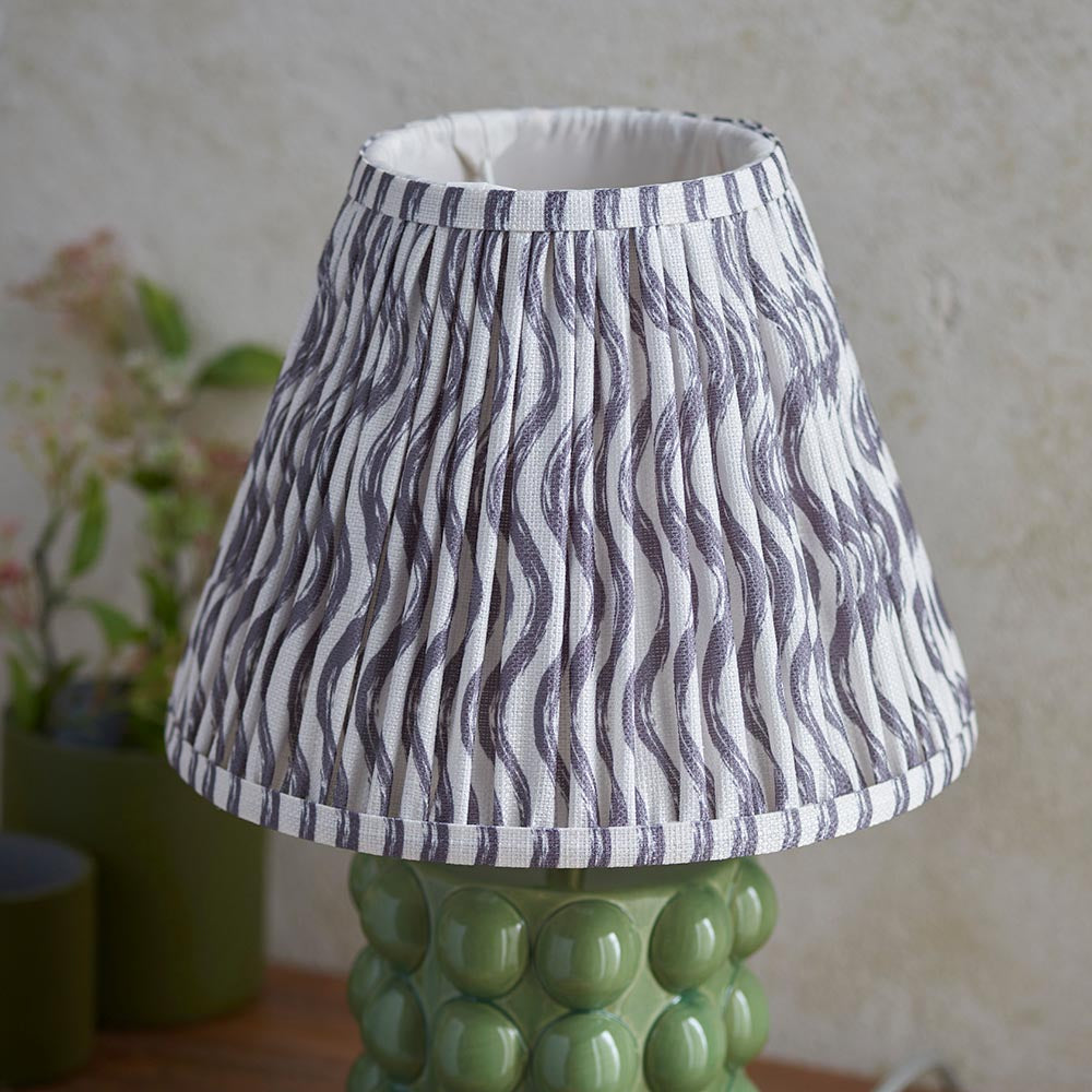 Bobble & Ripple 25cm Pearl grey shade - Comet Lighting