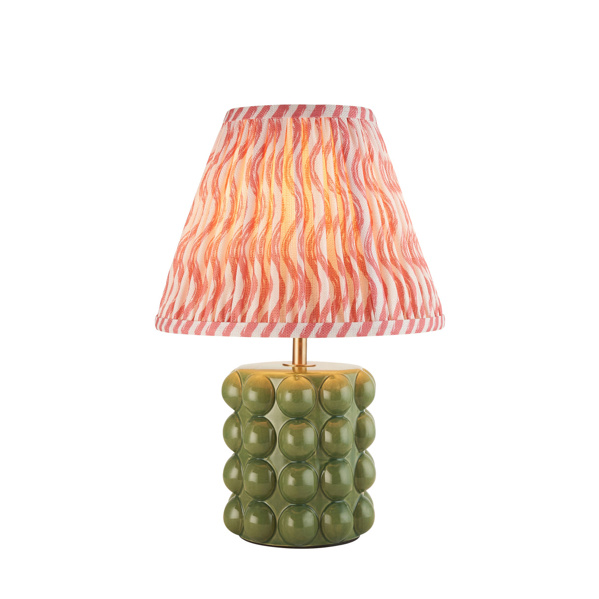Bobble & Ripple 25cm Coral pink shade - Comet Lighting