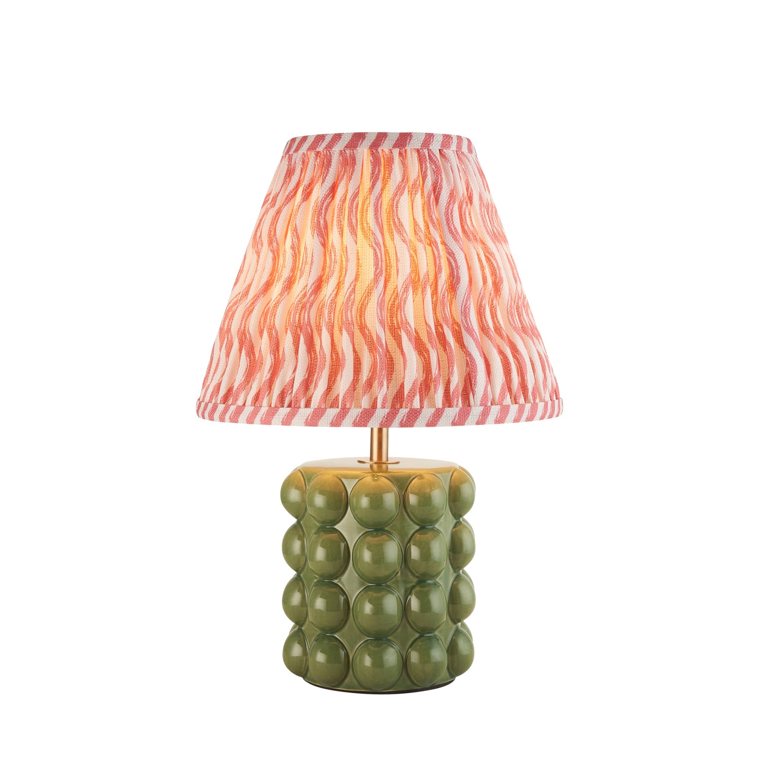Bobble & Ripple 25cm Coral pink shade - Comet Lighting