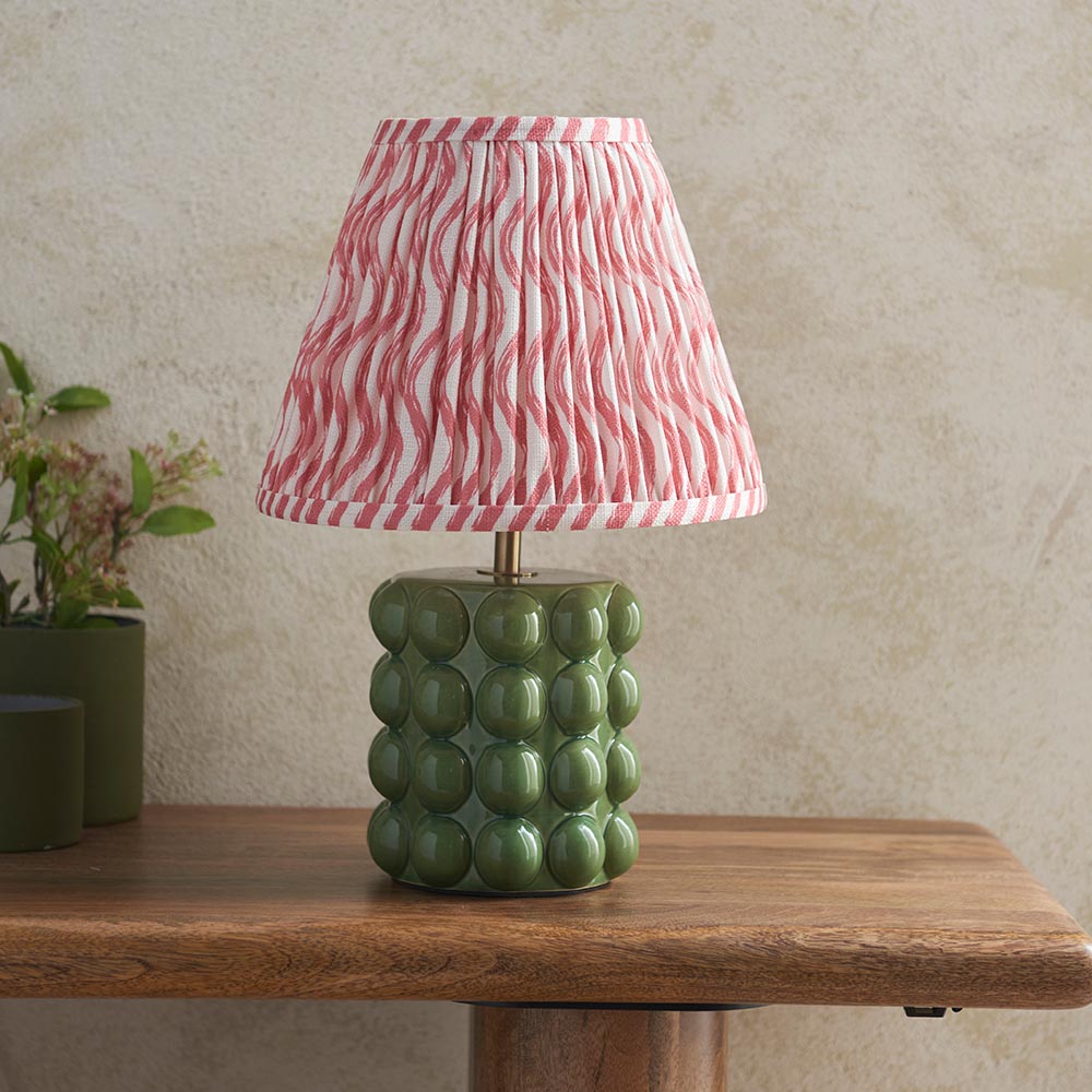 Bobble & Ripple 25cm Coral pink shade - Comet Lighting