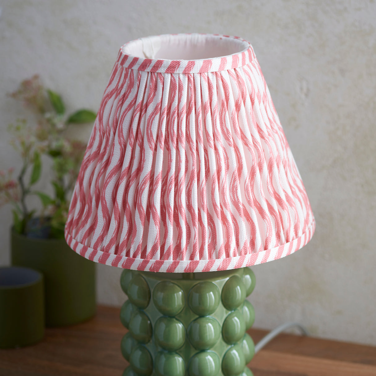Bobble & Ripple 25cm Coral pink shade - Comet Lighting