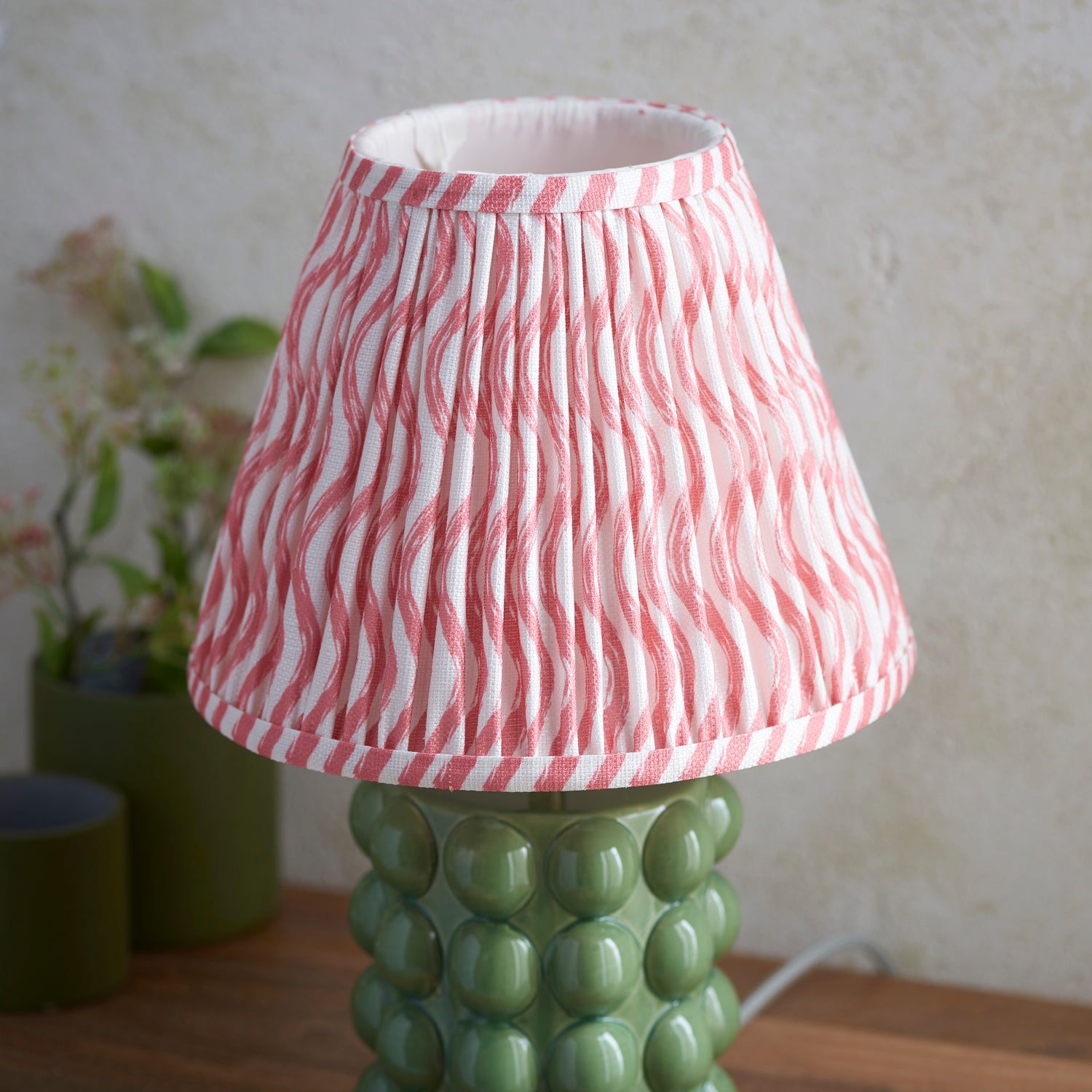 Bobble & Ripple 25cm Coral pink shade - Comet Lighting