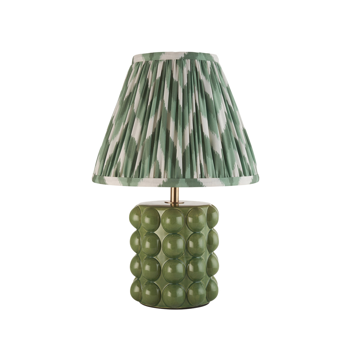 Bobble & Zigzag 25cm Cotswold green shade - Comet Lighting