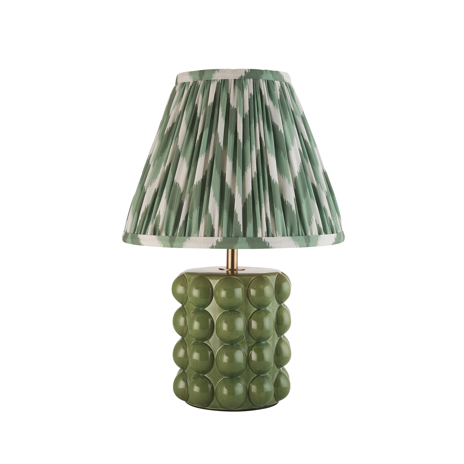 Bobble & Zigzag 25cm Cotswold green shade - Comet Lighting