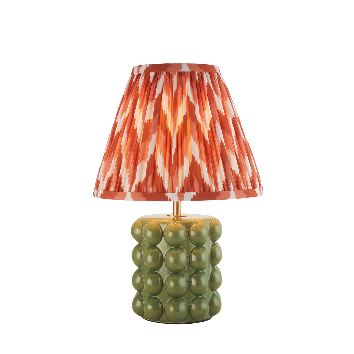 Bobble & Zigzag 25cm Apricot orange shade - Comet Lighting