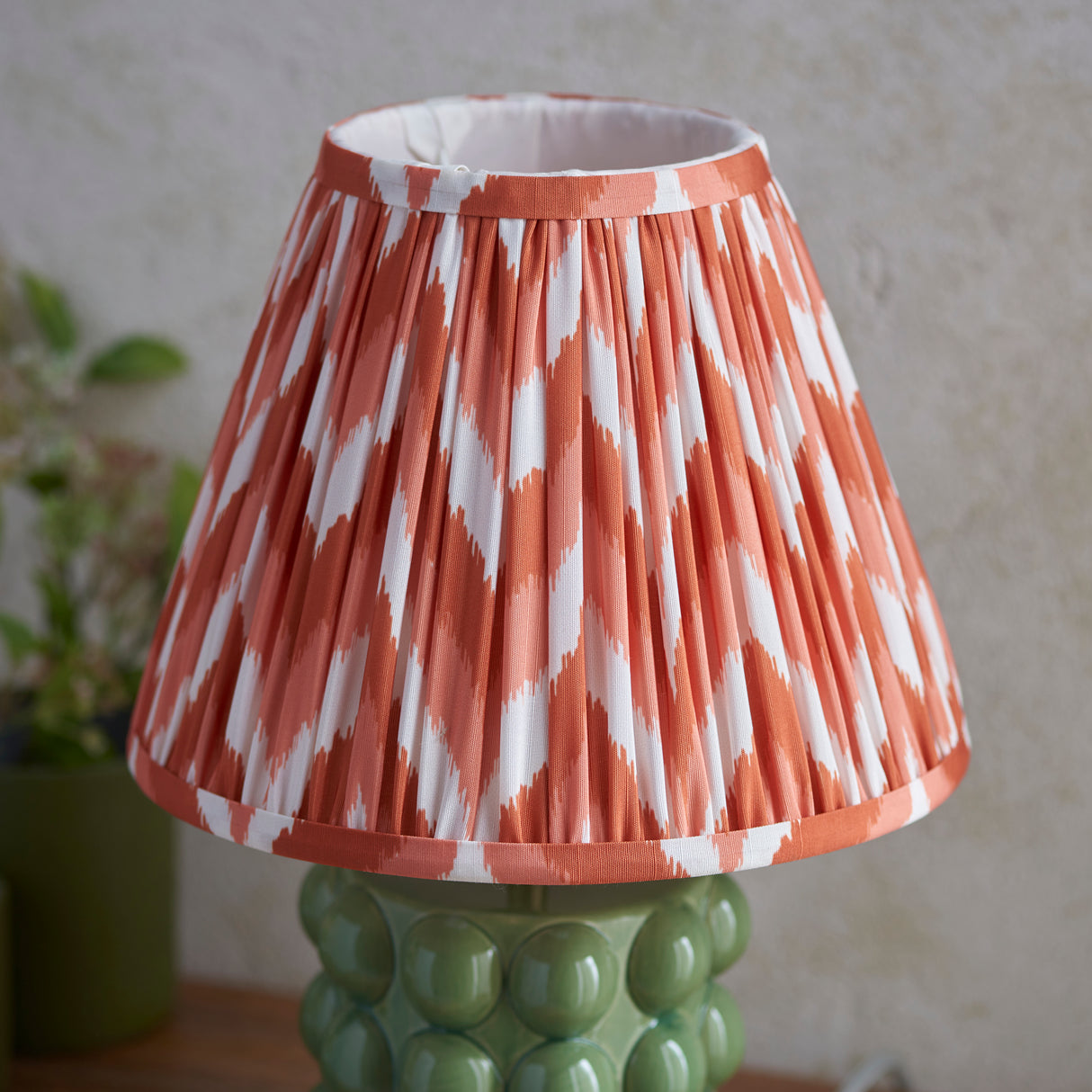 Bobble & Zigzag 25cm Apricot orange shade - Comet Lighting