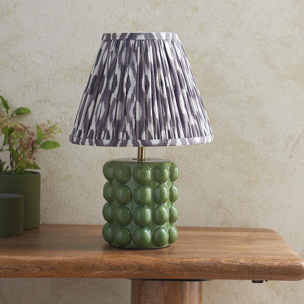 Bobble & Ikat 25cm Pearl grey shade - Comet Lighting