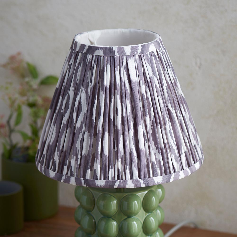 Bobble & Ikat 25cm Pearl grey shade - Comet Lighting