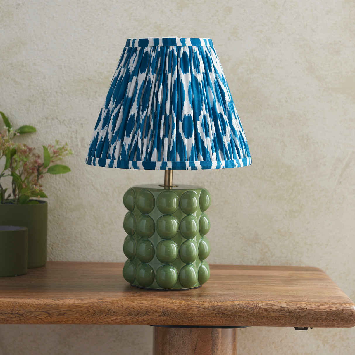 Bobble & Ikat 25cm Marlin blue shade - Comet Lighting