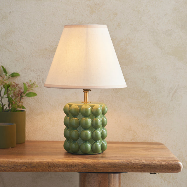 Bobble & Ivy 25cm Vintage white shade - Comet Lighting