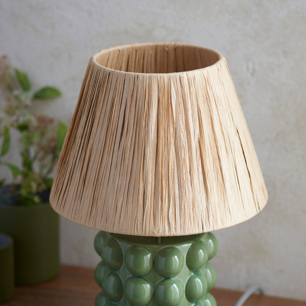 Bobble & Raffia 24cm Natural Raffia Shade - Comet Lighting