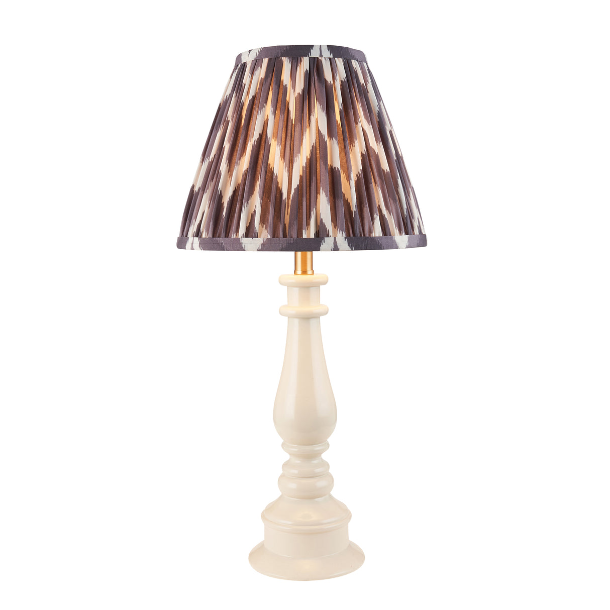 Myrtle & Zigzag 25cm Pearl grey shade - Comet Lighting