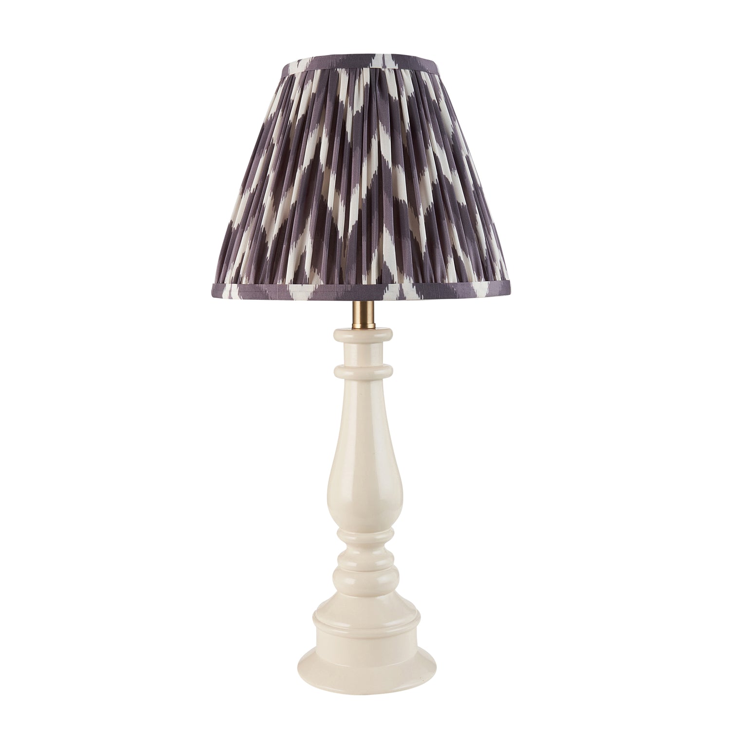 Myrtle & Zigzag 25cm Pearl grey shade - Comet Lighting