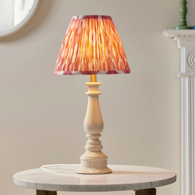 Myrtle & Ikat 25cm Coral pink shade - Comet Lighting