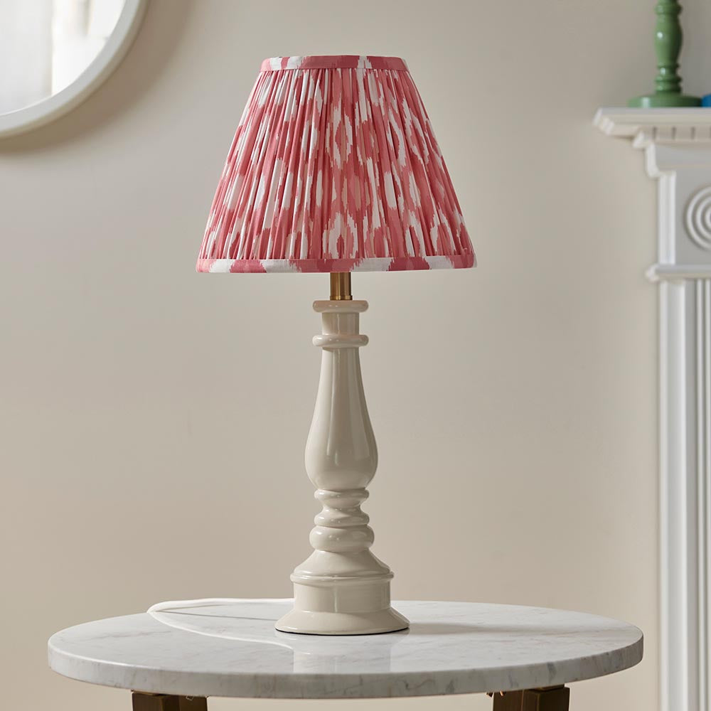Myrtle & Ikat 25cm Coral pink shade - Comet Lighting