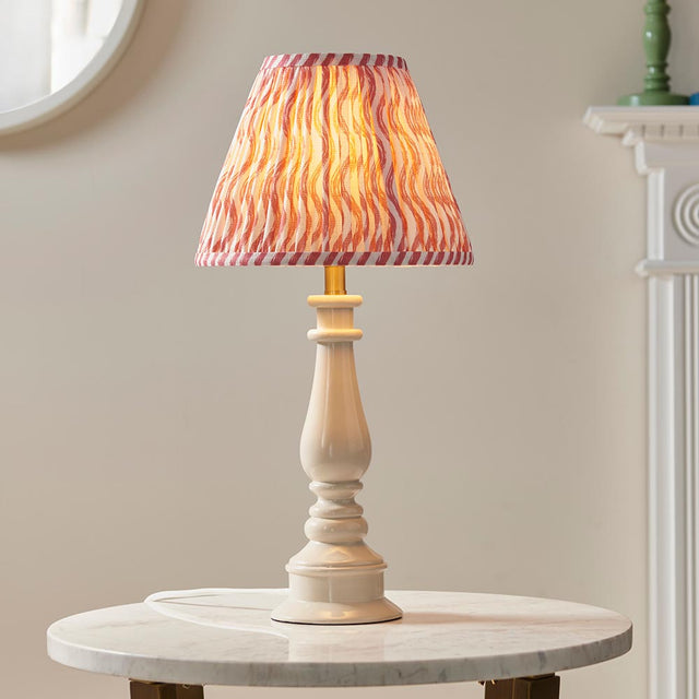 Myrtle & Ripple 25cm Coral pink shade - Comet Lighting